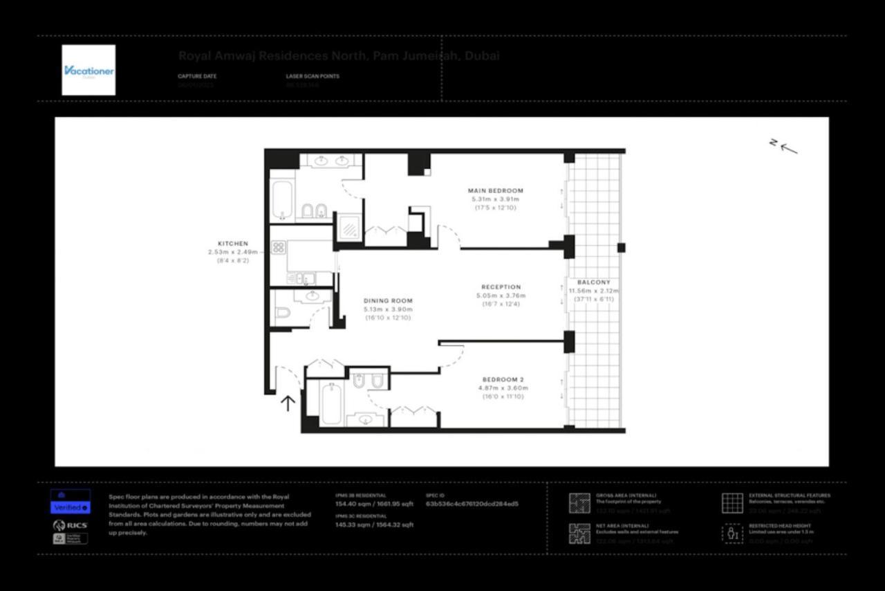 Royal Amwaj Residences North - Vibrant Two Bedroom Dubai Ngoại thất bức ảnh